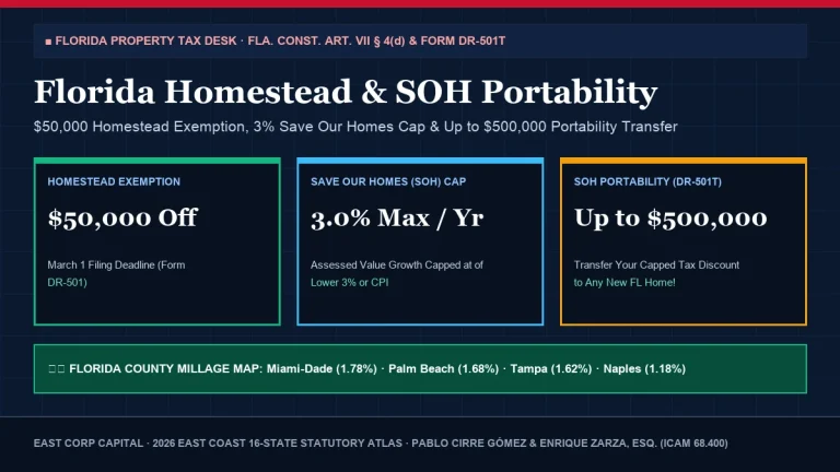 2026 Florida 50000 Homestead Exemption 3 Percent Save Our Homes Cap and 500k Portability Calculator Guide