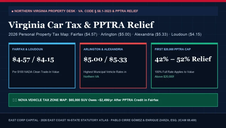 2026 Northern Virginia Car Tax and PPTRA Relief Calculator Zone Map Fairfax Arlington Loudoun Alexandria