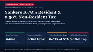 2026 Yonkers Resident 16.75 Percent Income Tax Surcharge and 0.50 Percent Non-Resident Earnings Tax Calculator Chart